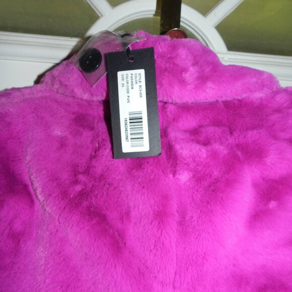Betsey Johnson Fuchsia Women's Faux Fur Jacket 🆕SHIPS FAST⌚📦🏃💨🚚 - Picture 12 of 16